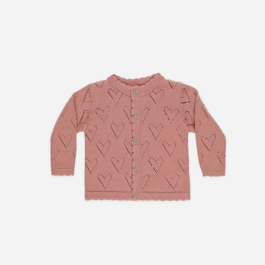 Cardigan coeurs lipstick | Quincy Mae