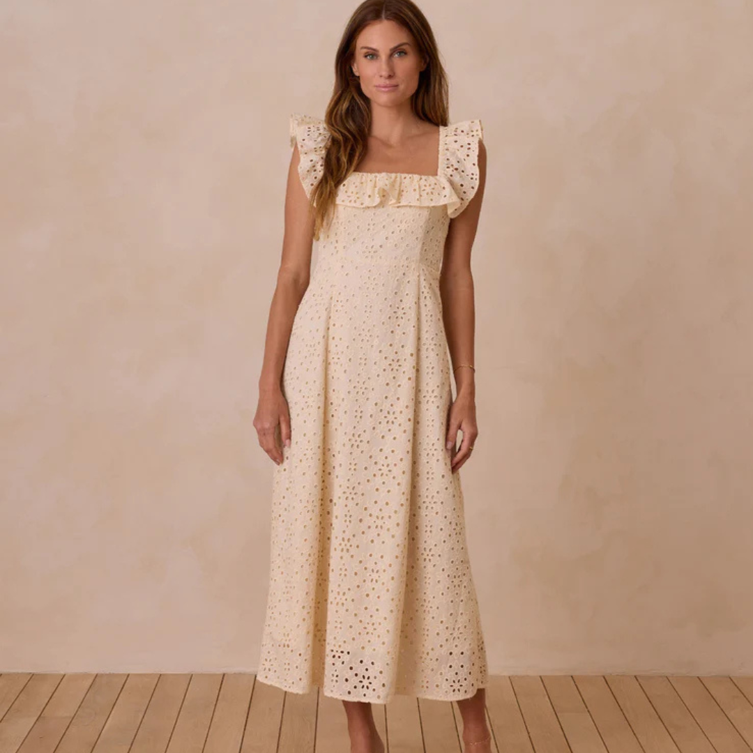 Bianca Dress Natural | Rylee + Cru