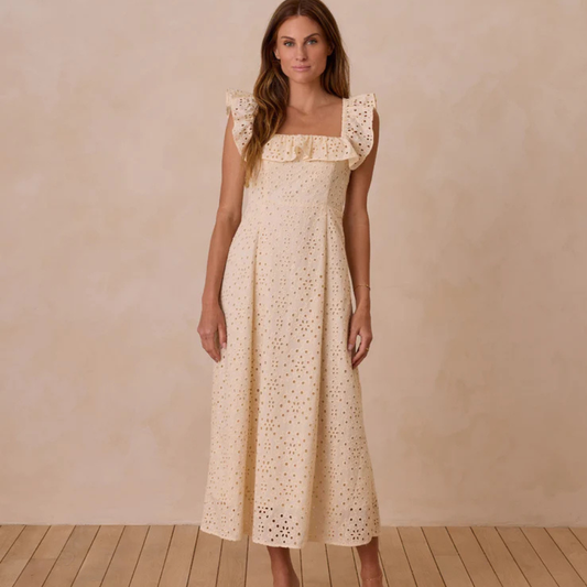 Bianca Dress Natural | Rylee + Cru