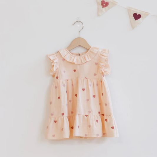 Robe broderies coeurs | Quincy Mae