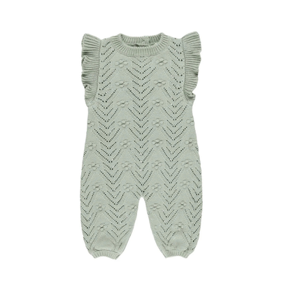 Combinaison tricot sauge 12-18M | Quincy Mae