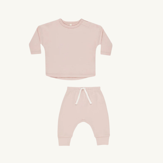 Ensemble cotton bio rose pâle | Quincy Mae