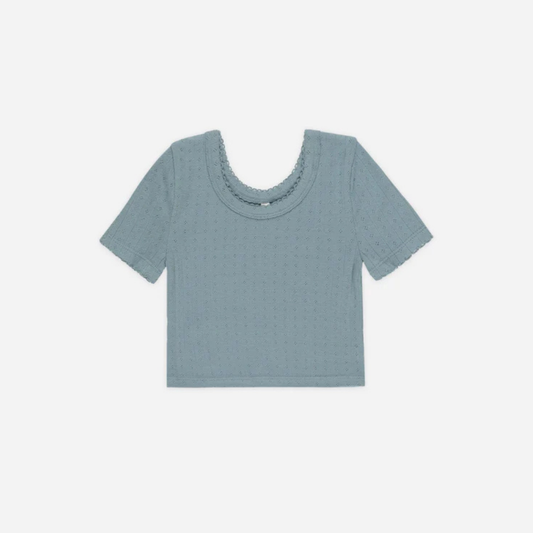 Ocean Pointelle Sweater | Rylee + Cru
