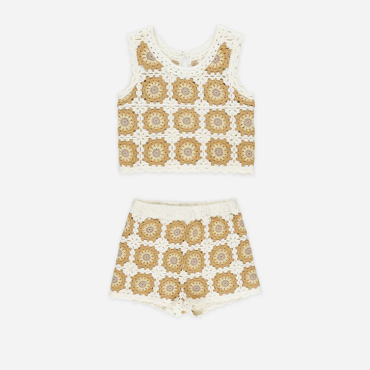 Marigold Daisy Crochet Set | Rylee + Cru