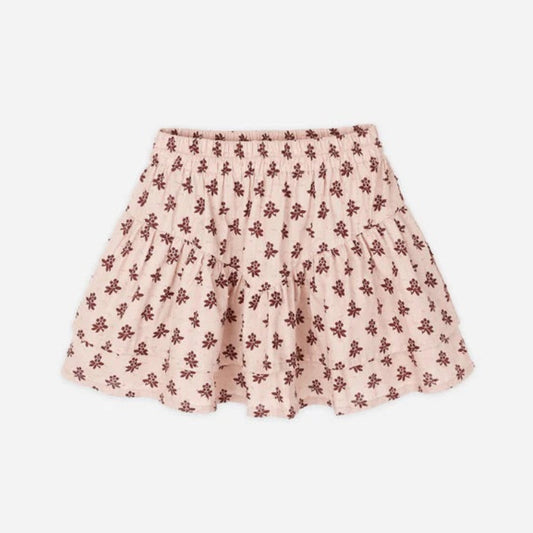 Tiered Mini Skirt Blush Floral