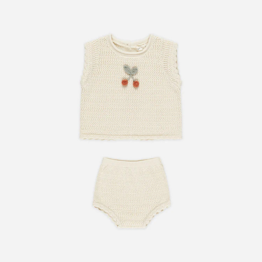 Crochet Cherries short set | Rylee + Cru