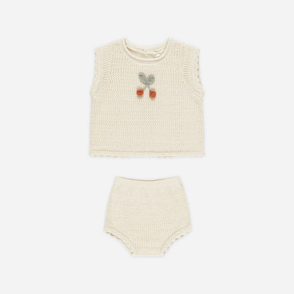 Crochet Cherries short set | Rylee + Cru