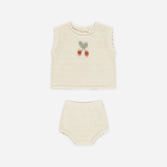 Crochet Cherries short set | Rylee + Cru