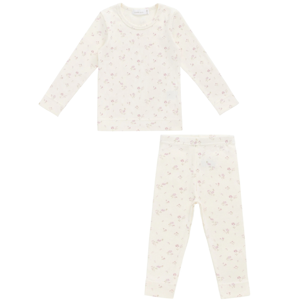 Fine Rib Caroline Egret 2 Pieces Set | Jamie Kay