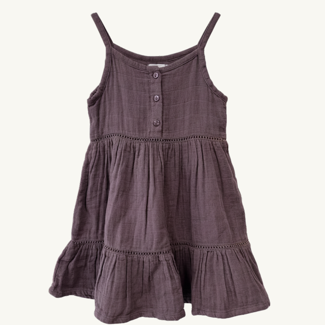SH | JK Muslin plum dress 3Y