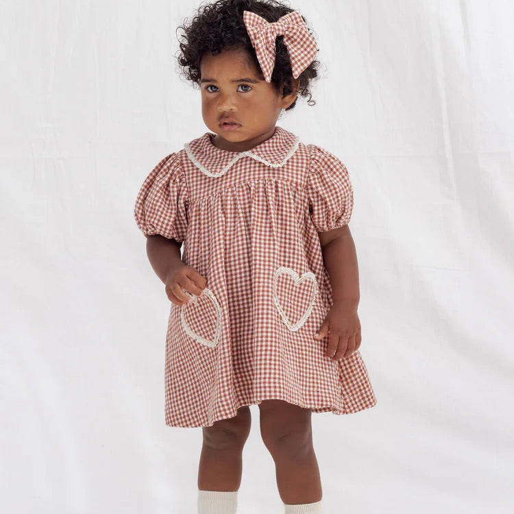 Coraline Dress Red Gingham | Quincy Mae