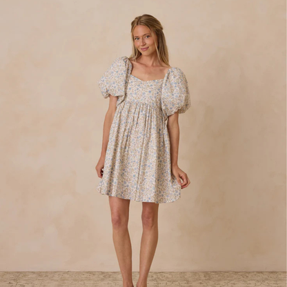 Isabella Dress Blue Garden | Noralee