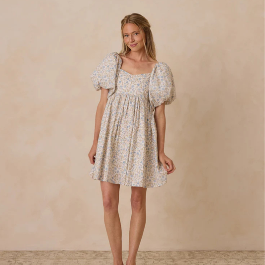 Isabella Dress Blue Garden | Noralee