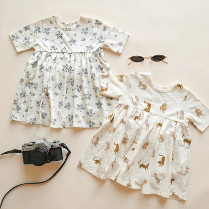 Finn Dress Blue Floral | Rylee + Cru