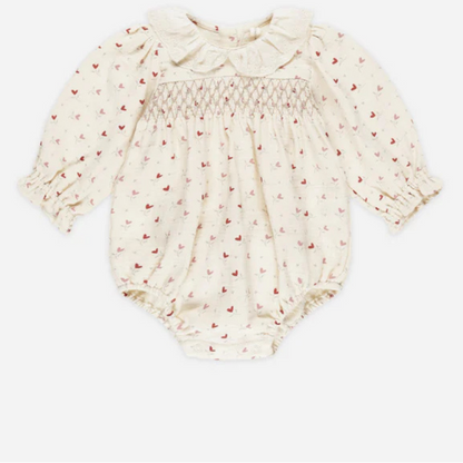 Romper broderies coeurs 2-3 ans | Quincy Mae