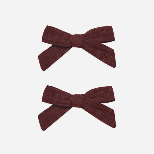Bows Set Of 2 Burgundy | Rylee + Cru