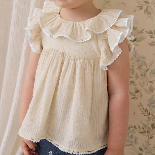 Organic Cotton Banks Blouse Parchement | Jamie kay