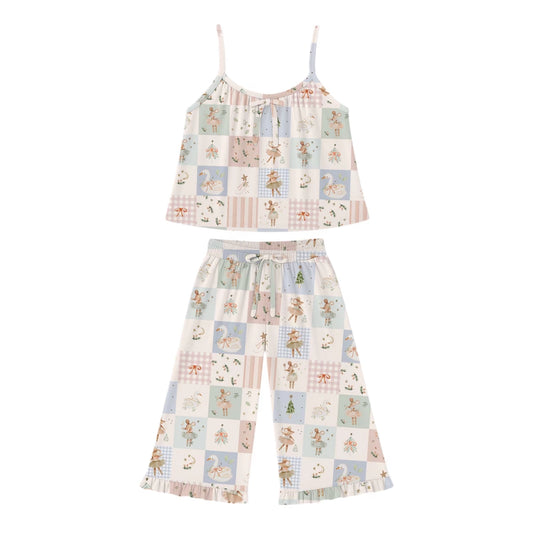 Sugarplum Patchwork Culotte Set | Laney Baby