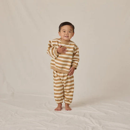 Oversized Seatpants Gold Stripe | Quincy Mae