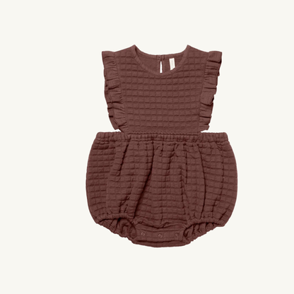 Romper bubble matelassé plum | Quincy Mae
