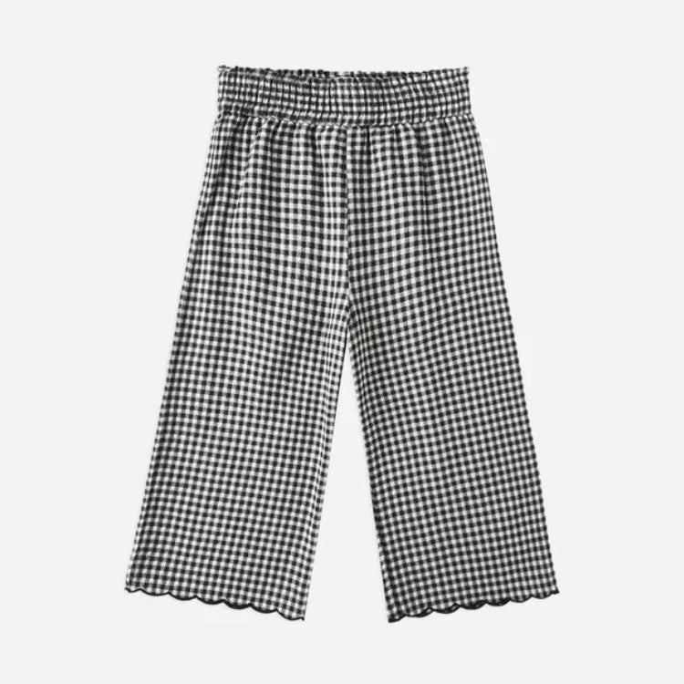 Francie Blouse + Wide Leg Pant Black Gingham | Rylee + Cru