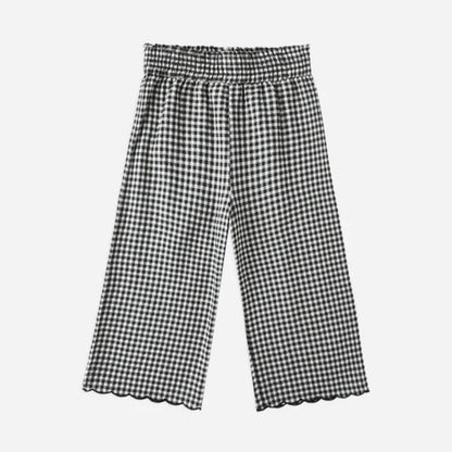 Francie Blouse + Wide Leg Pant Black Gingham | Rylee + Cru