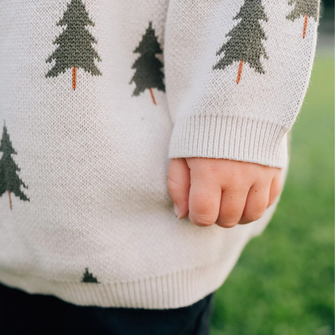 Chandail tricot sapins | Mebie Baby