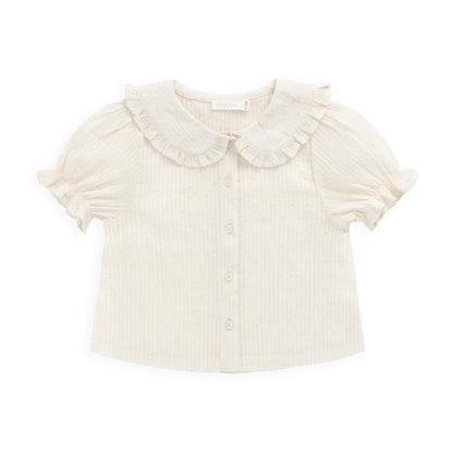 Organic Cotton Bowie Blouse Parchment | Jamie Kay