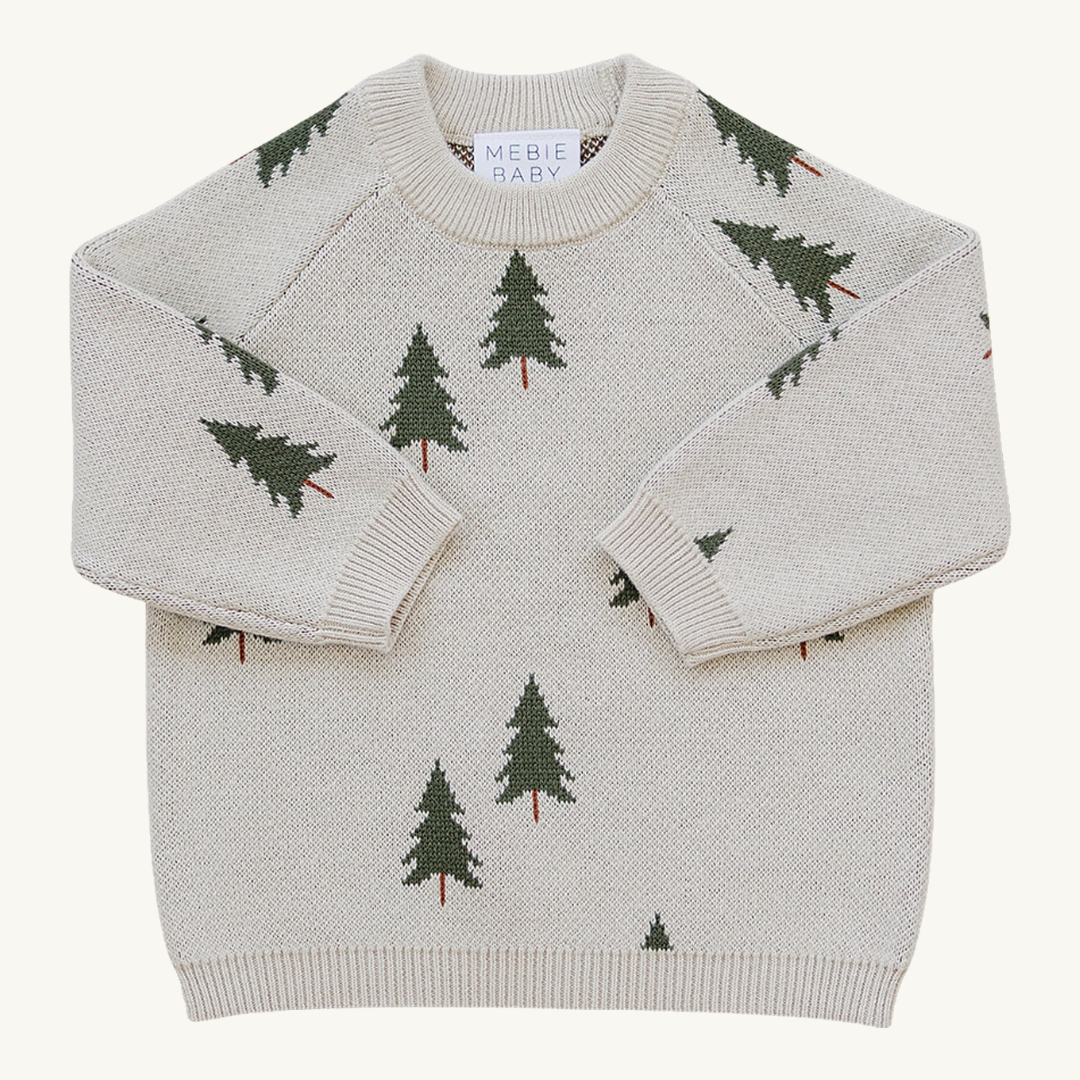 Chandail tricot sapins | Mebie Baby