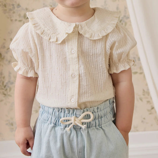 Organic cotton Bowie Blouse Parchement | Jamie kay