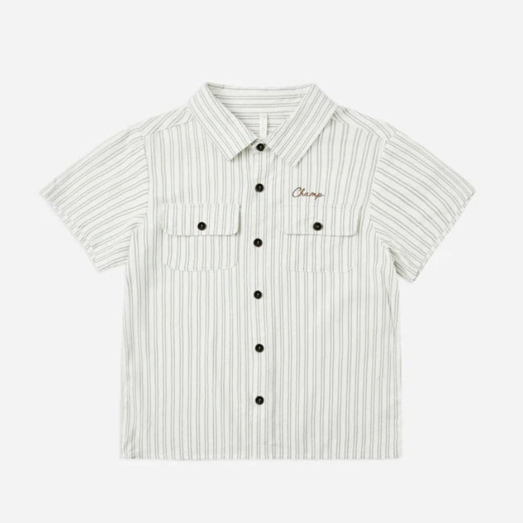 Collared Railroad Stripe Shirt | Rylee + Cru
