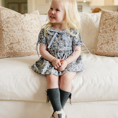 Blue Floral Bloomer Set | Mebie Baby