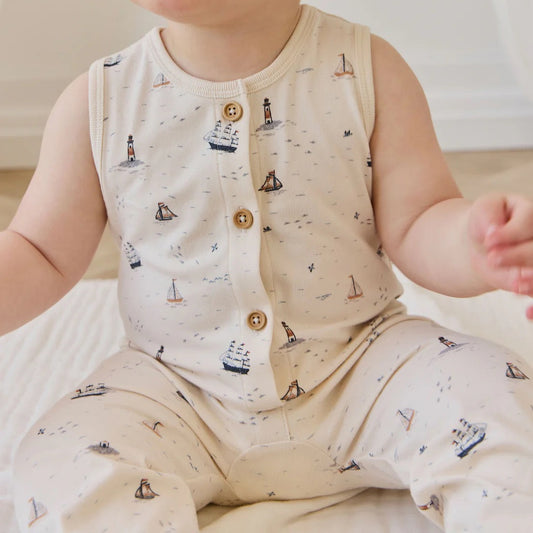 Organic Cotton Rupert Onepiece Sailing Day | Jamie Kay