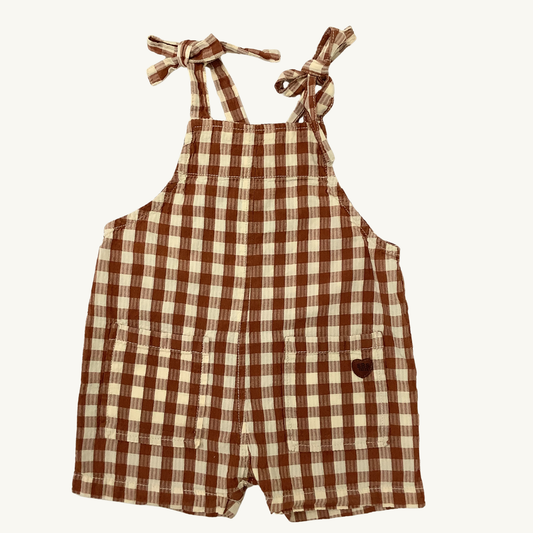 SM | Gingham Romper 9-12M | Souris Mini