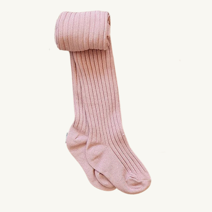 Ribbed Tights Dark pink | Mebie
