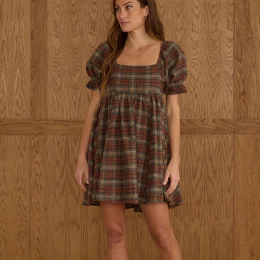 Simone Dress Fall Plaid | Quincy Mae
