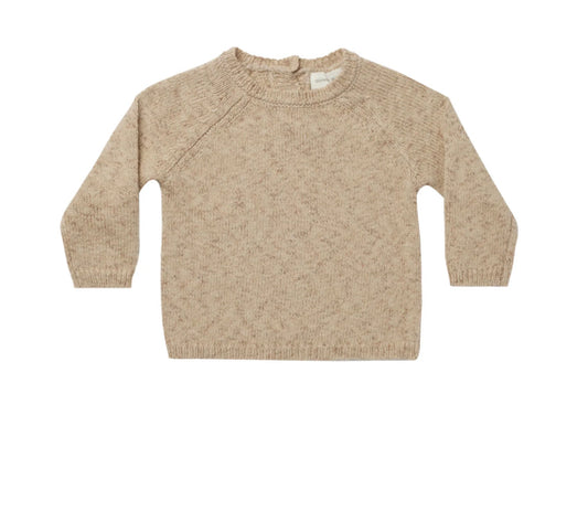 Latte specket knit sweater | Quincy Mae