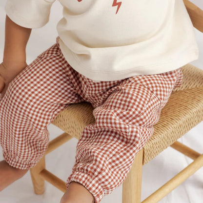 Luca Pant Red Gingham | Quincy Mae
