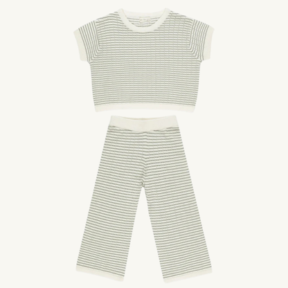 Sage Stripe Knit Set | Rylee + Cru