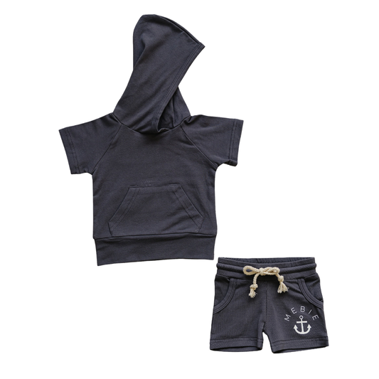 Navy shorts set | Mebie