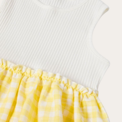 SM | Zara yellow gingham dress 12-18 months