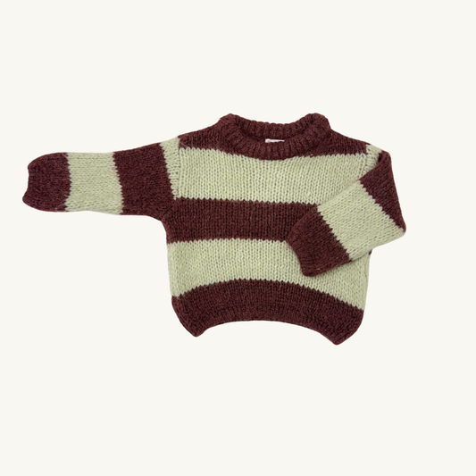 SM | Plum Stripes Knit Sweater 9-12M | Zara