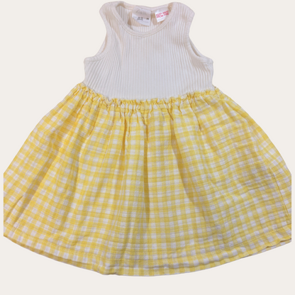SM | Zara yellow gingham dress 12-18 months