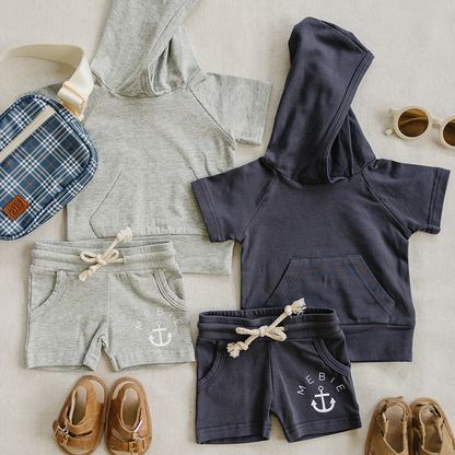 Ensemble shorts gris | Mebie Baby