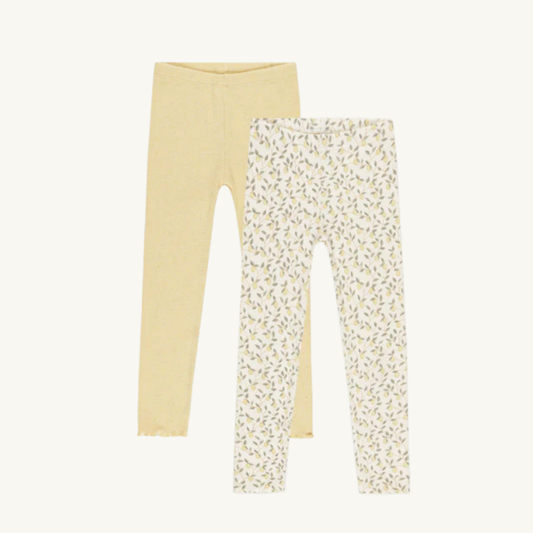 Lemon Ribbed Leggings Duo | Rylee + Cru
