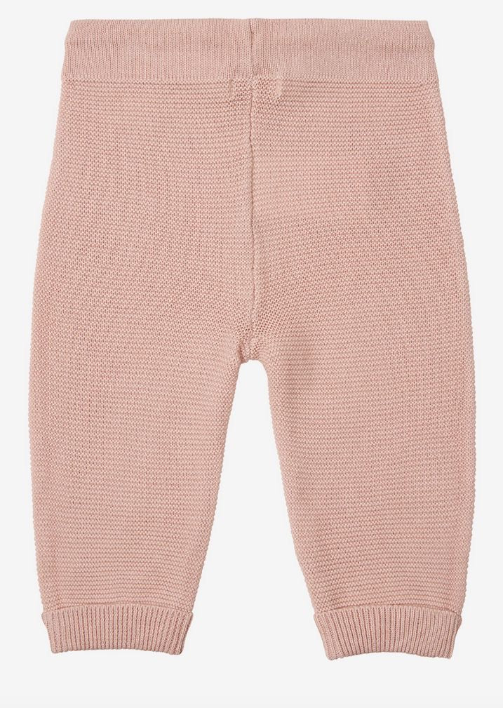 Pink knit set: pants and cardigan | Noppies