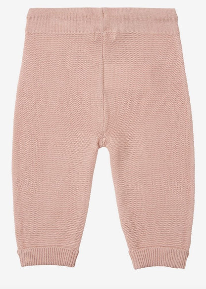Pink knit set: pants and cardigan | Noppies