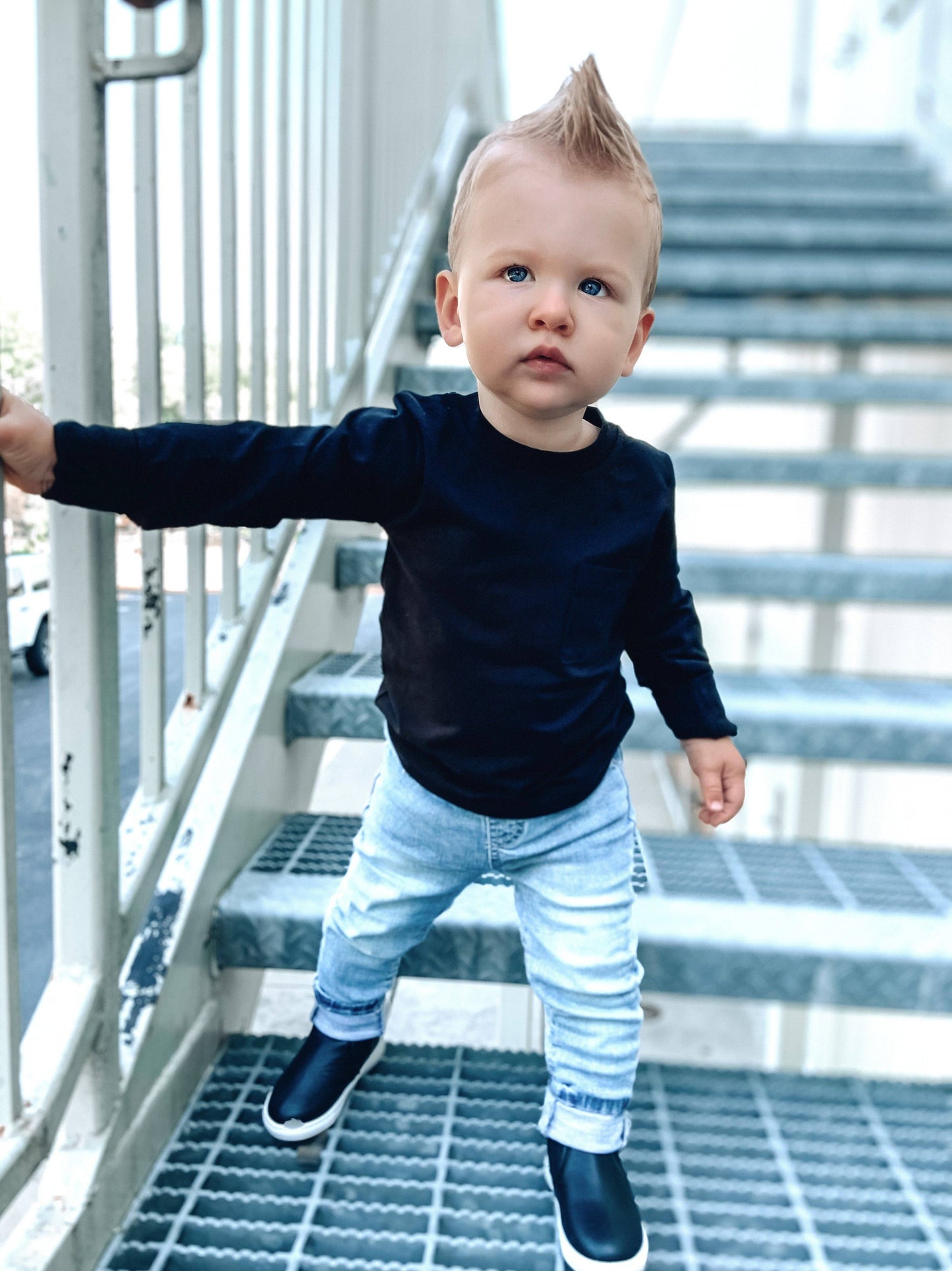 Long Sleeve Pocket Tee | Little Bipsy