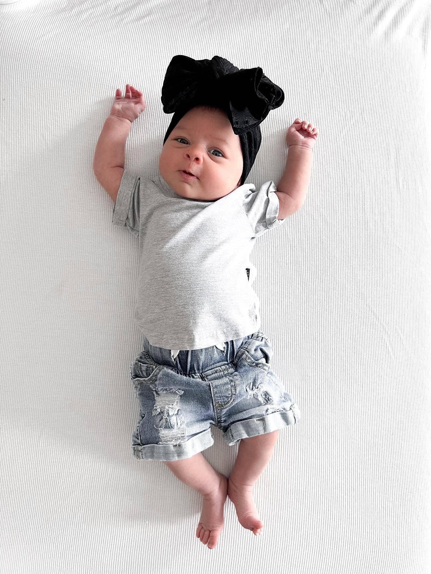 Distressed Denim Shorts | Little Bibsy