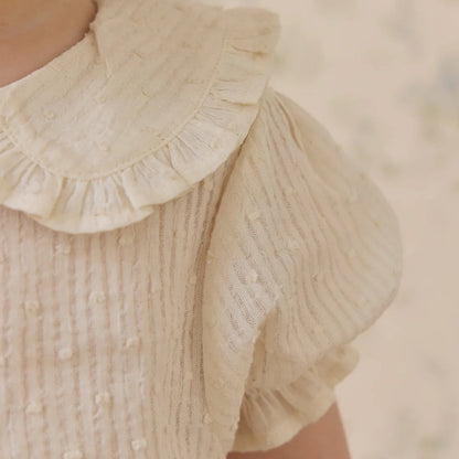 Organic Cotton Bowie Blouse Parchment | Jamie Kay